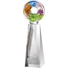 WS-52017脫蠟琉璃多切面造型水晶獎盃